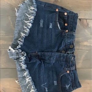 Denim shorts